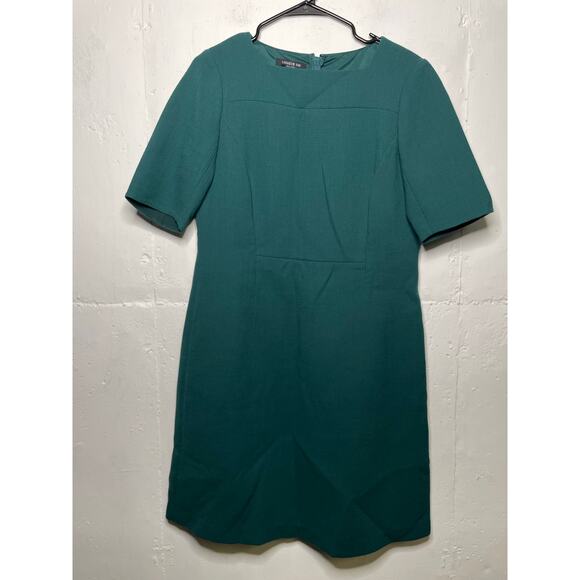 Lafayette 148 Teal Green Wool Knee Length Dress Womens Size 6 - Picture 1 of 8